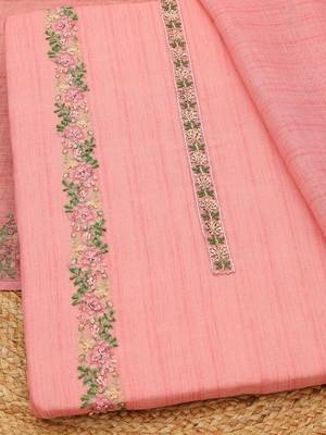printed linen unstitched dress material 1