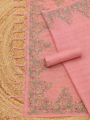 printed linen unstitched dress material 4