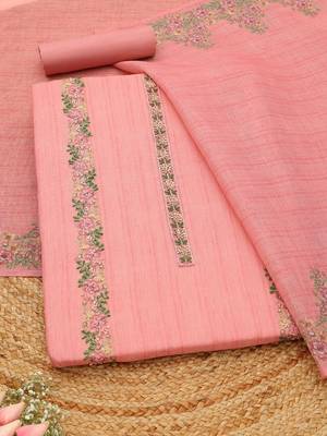 printed linen unstitched dress material 5