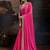 Pink bandhani design embroidered saree with blouse piece