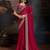 Maroon embroidered bandhani saree with blouse piece