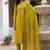 Embroidered viscose silk kurta with pant & dupatta set for women