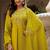 Embroidered viscose silk kurta with pant & dupatta set for women