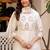 Embroidered viscose silk kurta with pant & dupatta set for women