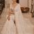 Off white floral sequinned satin saree