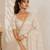 Off white floral sequinned satin saree