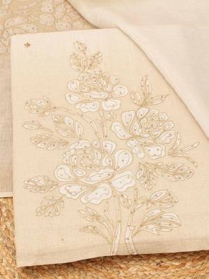 printed linen unstitched dress material 4
