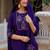 Embroidered viscose silk kurta with pant & dupatta set for women