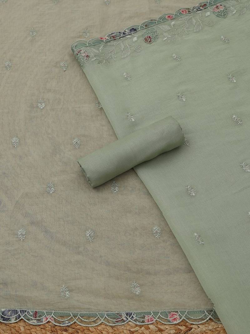 embroidered unstitched dress material