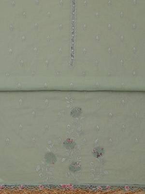 embroidered unstitched dress material 5