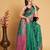 Green woven design patola art silk saree with blouse piece