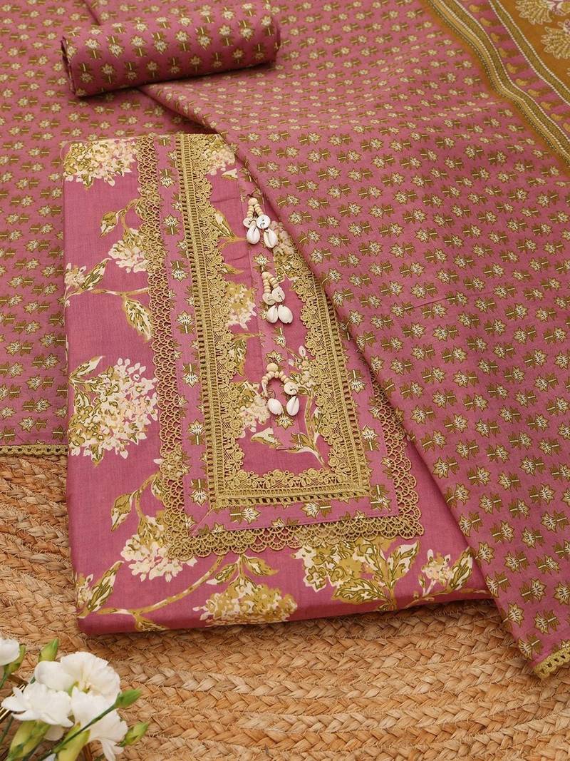 printed unstitched dress material