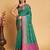 Green woven design patola art silk saree with blouse piece