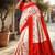 Off white kalamkari silk blend saree