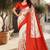 Off white kalamkari silk blend saree