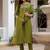 Embroidered viscose silk kurta with pant & dupatta set for women