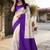 White floral silk blend saree