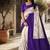White floral silk blend saree