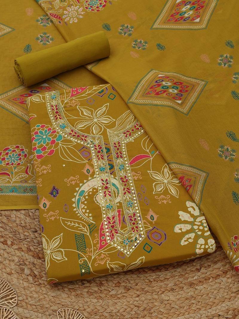 printed unstitched dress material