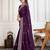 Purple cadberry embroidered saree with unstitched blouse