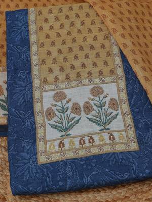 printed linen unstitched dress material 2