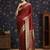 Maroon woven design zari kanjeevaram saree with unstitched blouse
