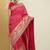 Magenta magenta & gold-toned ethnic motifs sequinned silk blend banarasi saree