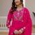 Embroidered viscose silk kurta with pant & dupatta set for women