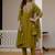 Embroidered viscose silk kurta with pant & dupatta set for women