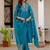 Embroidered viscose silk kurta with pant & dupatta set for women