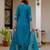 Embroidered viscose silk kurta with pant & dupatta set for women