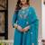 Embroidered viscose silk kurta with pant & dupatta set for women