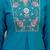 Embroidered viscose silk kurta with pant & dupatta set for women
