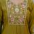 Embroidered viscose silk kurta with pant & dupatta set for women