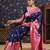 Navy blue woven design baluchari saree