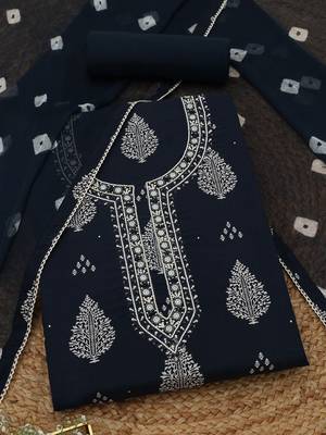 printed unstitched dress material 2