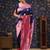 Navy blue woven design baluchari saree
