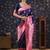 Navy blue woven design baluchari saree