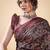 Black ethnic digital print daily wear bagru saree with matching blouse