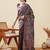 Black ethnic digital print daily wear bagru saree with matching blouse