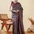 Black ethnic digital print daily wear bagru saree with matching blouse
