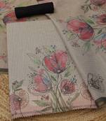 printed linen unstitched dress material