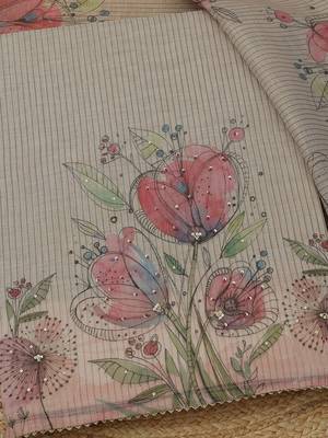 printed linen unstitched dress material 3