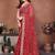 Red embroidered sarees with blouse piece