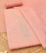 embroidered linen unstitched dress material