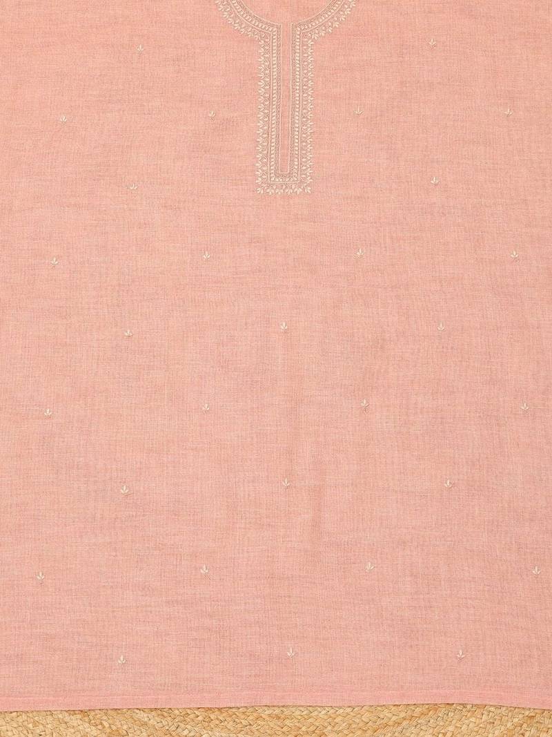 embroidered linen unstitched dress material