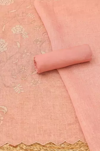 embroidered linen unstitched dress material