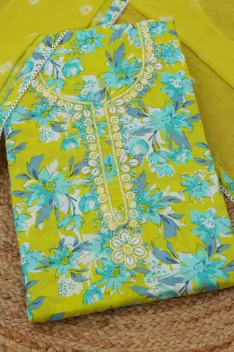 printed unstitched dress material