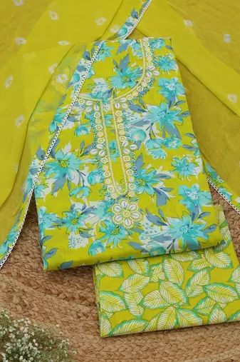 printed unstitched dress material