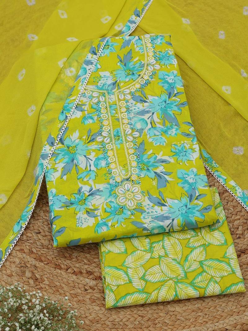 printed unstitched dress material